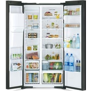 Hitachi Side By Side Refrigerator 573L Glass Black - RSX700GPUK04GBK