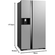 Hitachi Side By Side Refrigerator 573L Glass Silver - RSX700GPUK04GS