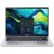 Acer Swift Go (2023) Laptop - 1st Series / Intel Core Ultra 5-125H / 14inch FHD / 512GB SSD / 8GB RAM / Shared Intel Arc Graphics / Windows 11 Home / English Keyboard / Pure Silver / International Version - [SFG14-72T-58SH]
