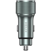 Helix Ultra Fast Dual Port Car Charger Silver - HeliDrive-66W
