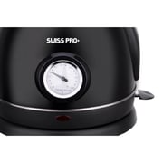 Swiss Pro+ Retro Electric Kettle, 1.8 Liter, 2200 Watt, Black - SP-WK2200B