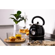 Swiss Pro+ Retro Electric Kettle, 1.8 Liter, 2200 Watt, Black - SP-WK2200B