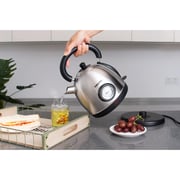Swiss Pro+ Retro Electric Kettle, 1.8 Liter, 2200 Watt, Black - SP-WK2200B