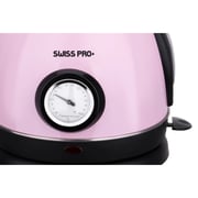 Swiss Pro+ Retro Electric Kettle, 1.8 Liter, 2200 Watt, Pink - SP-WK2200BP