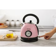Swiss Pro+ Retro Electric Kettle, 1.8 Liter, 2200 Watt, Pink - SP-WK2200BP