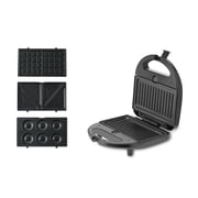 Swiss Pro+ 4 in 1 Multifunctional Sandwich Maker, 750 Watt, Black - SP-SW750.4
