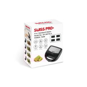 Swiss Pro+ 4 in 1 Multifunctional Sandwich Maker, 750 Watt, Black - SP-SW750.4