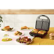 Swiss Pro+ 4 in 1 Multifunctional Sandwich Maker, 750 Watt, Black - SP-SW750.4