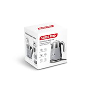 Swiss Pro+ Retro Electric Kettle, 1.7 Liter, 2250 Watt, Grey - SP-WK2250.G