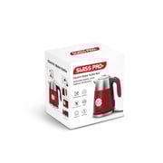 Swiss Pro+ Retro Electric Kettle, 1.7 Liter, 2250 Watt, Red - SP-WK2250.R