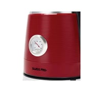 Swiss Pro+ Retro Electric Kettle, 1.7 Liter, 2250 Watt, Red - SP-WK2250.R