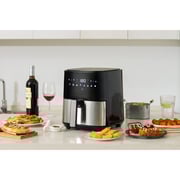 Swiss Pro+ Digital Air Fryer, 5 Liter, 1450 Watt, Black Silver - SP-AF1450.5