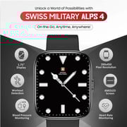 Swiss Military Alps 4 Smart Watch Black - ALPS 4-VICTOR 5 + Victor 5 Earbuds