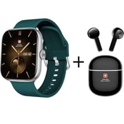 Swiss Military Alps 4 Smart Watch Green - ALPS 4-VICTOR 5 + Victor 5 Earbuds