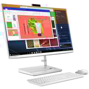 Lenovo IdeaCentre 3 27ALC6 All-in-One (2025) Desktop - AMD Ryzen 7-7730U / 27inch FHD / 1TB SSD / 16GB RAM / Shared AMD Radeon Graphics / Windows 11 Home / English & Arabic Keyboard / White / Middle East Version - [F0FY00QGAX]