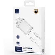 Wiwu Quick PD UK Fast Charger White - WI-U001UKCCW