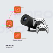 Porodo 4K Gaming Projctor & Gamepad - PDX639-BK