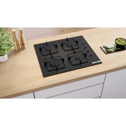 Bosch Series 4 Gas Hob 60cm Black Tempered Glass - POP6C6P30M