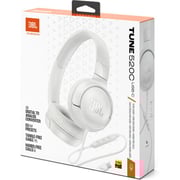JBL Tune 520C USB-C Hi-Res Wired On-ear Headphones White