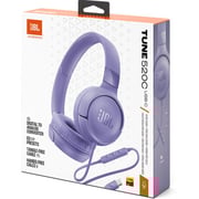 JBL Tune 520C USB-C Hi-Res Wired On-ear Headphones Purple