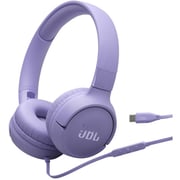JBL Tune 520C USB-C Hi-Res Wired On-ear Headphones Purple