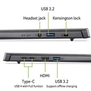 Acer Aspire 14 AI (2025) Copilot+PC - 2nd Series / Intel Core Ultra 9-288V / 14inch WUXGA / 1TB SSD / 32GB RAM / Windows 11 Home / English & Arabic Keyboard / Steel Gray / Middle East Version - [A14-52MT-99JC]