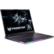 Acer Predator Helios 18 AI Gaming (2025) Laptop - 2nd Series / Intel Core Ultra 9-275HX / 18inch WQXGA / 1TB SSD / 96GB RAM / 16GB NVIDIA GeForce RTX 5080 / Windows 11 Pro / English & Arabic Keyboard / Black / Middle East Version - [PH18-73-99JN]