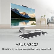 Asus All-in-One (2025) Desktop - 13th Gen / Intel Core i7-1355U / 23.8inch FHD / 1TB SSD / 16GB RAM / Shared Intel Graphics / Windows 11 Home / English & Arabic Keyboard / White / Middle East Version - [A3402WVAT-I7161TBW1W]