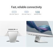 Asus All-in-One (2025) Desktop - 13th Gen / Intel Core i7-1355U / 23.8inch FHD / 1TB SSD / 16GB RAM / Shared Intel Graphics / Windows 11 Home / English & Arabic Keyboard / White / Middle East Version - [A3402WVAT-I7161TBW1W]
