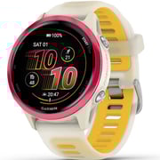 Garmin Forerunner 570 Smartwatch Raspberry Aluminium with Translucent Bone/Mango Band - 010-02970-02