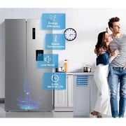 Midea Side By Side Refrigerator 513L Stainless Steel - MDRS704FIE02AE