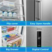 Midea Upright Freezer 238L Silver - MDRU333FEE46AE