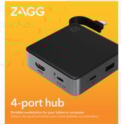 Zagg 4 Port Hub Grey/Black - 109913194