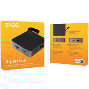 Zagg 4 Port Hub Grey/Black - 109913194