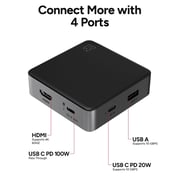 Zagg 4 Port Hub Grey/Black - 109913194