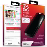 Zagg Invisibleshield Privacy Screen Protector Black iPhone 16 Pro - 200116554
