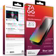Zagg Invisibleshield Glass Elite Visionguard Screen Protector Transparent iPhone 16 Pro - 200116566