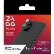 Zagg Invisibleshield Premium Glass Elite Lens Protector Transparent/Black iPhone 16/Plus - 200116574