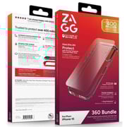 Zagg Invisibleshield Glass Elite 360 Clear Case With Screen Protector Transparent iPhone 16 - 200516568