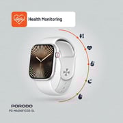 Porodo Magnifico 3 Smartwatch White/Silver - PD-MAGNIFICO3-SL