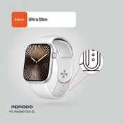 Porodo Magnifico 3 Smartwatch White/Silver - PD-MAGNIFICO3-SL