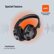 Porodo Soundtec Noise-Canceling On Ear Headset Black - PD-STWLEP025-BK