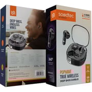 Porodo Soundtec Popwave Wireless Earbuds Black - PD-STWLEP034-BK