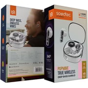 Porodo Soundtec Popwave Wireless Earbuds White - PD-STWLEP034-WH