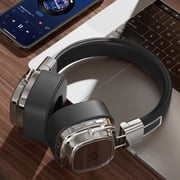 Porodo Soundtec Vintage Wireless On Ear Headset Black/Silver - PD-STWLEP037-BKSL