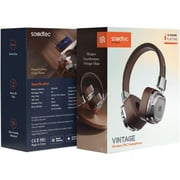 Porodo Soundtec Vintage Wireless On Ear Headset Brown/Silver - PD-STWLEP037-BRSL