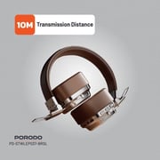 Porodo Soundtec Vintage Wireless On Ear Headset Brown/Silver - PD-STWLEP037-BRSL