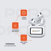 Porodo Soundtec Glimpse Wireless Earbuds White - PD-STWLEP040-WH