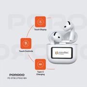 Porodo Soundtec Glimpse Wireless Earbuds White - PD-STWLEP040-WH