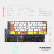 Porodo Bluetooth Folding Keyboard Black - PD-ETK03-BK